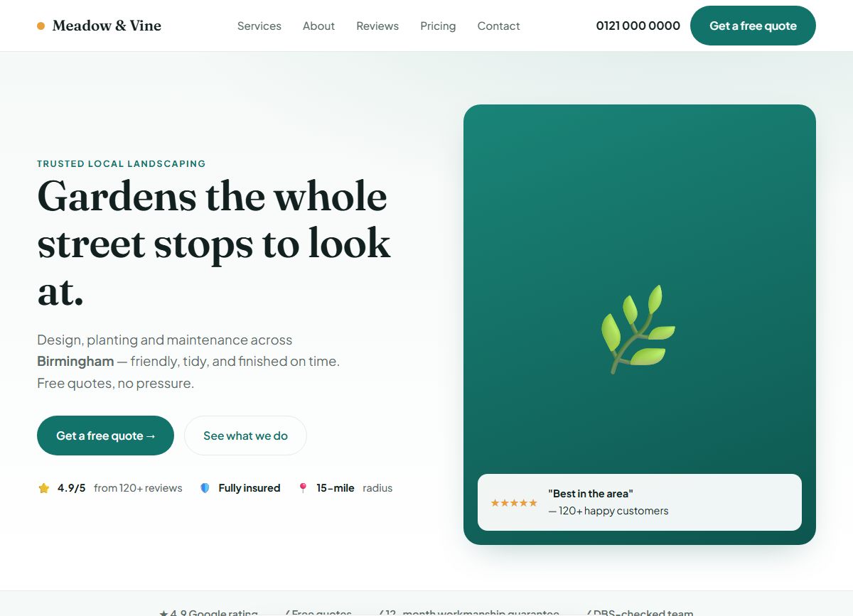 Local business site build